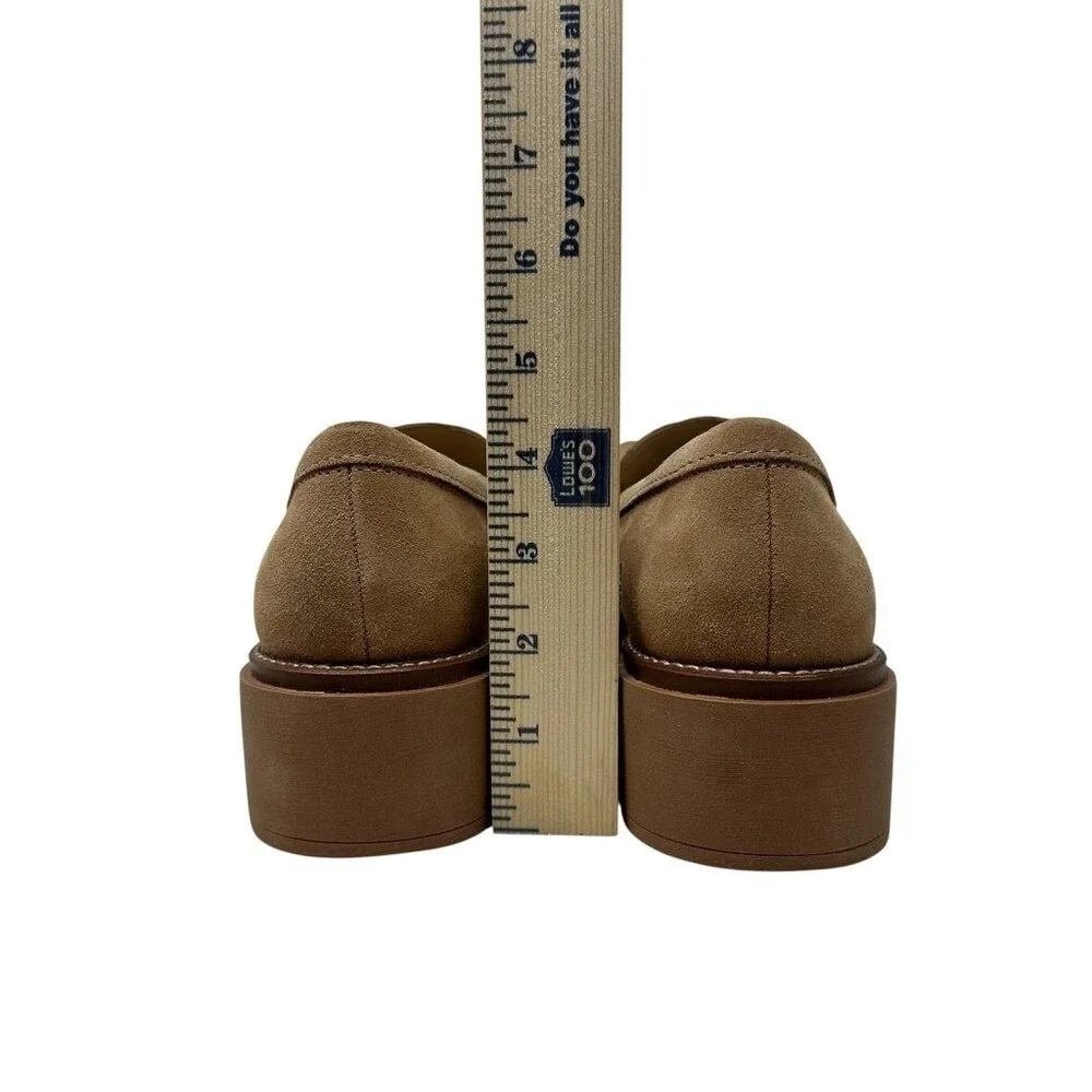Dolce Vita Shalan Curb Link Loafer‎ - Toffee Suede - Women's size 8.5